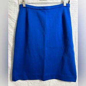 Vintage 70s Rare Retro CATALINA California USA Blue Wool Skirt Women’s Size 18